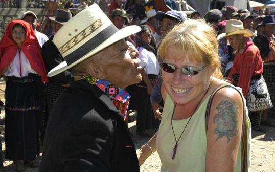 Katie at the Nahuala Fiesta, Atitlan